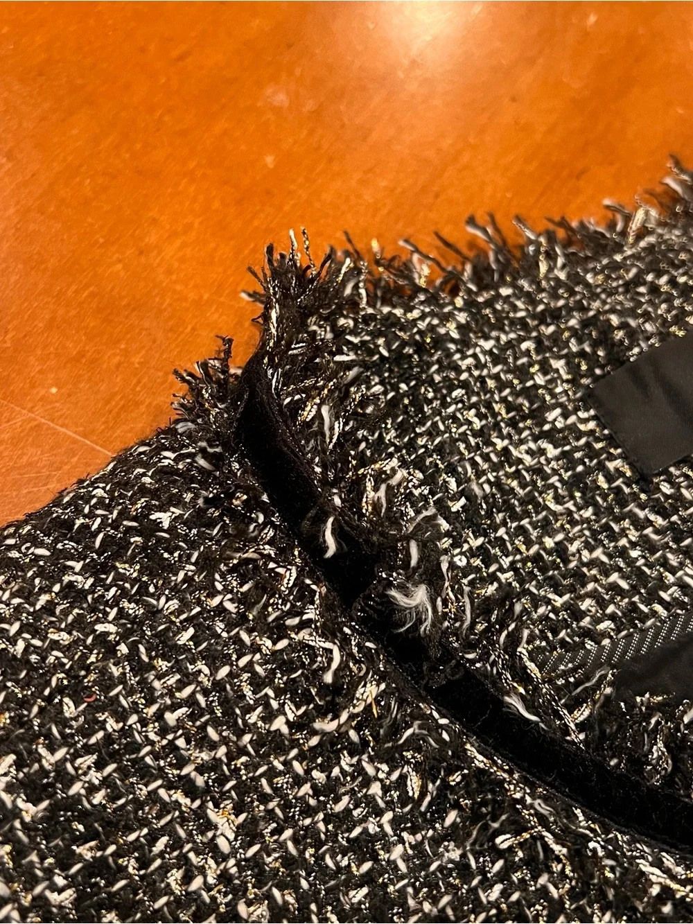 J.Crew Women’s Lady Jacket Sparkling Constellation Tweed 14 Gray Black Velvet